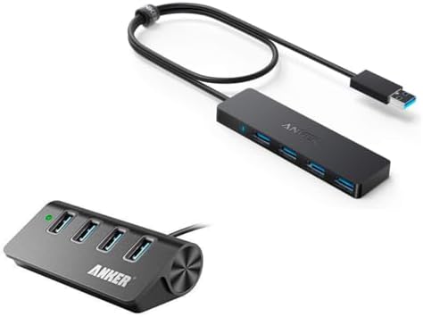 Anker 4-Port USB 3.0 Unibody Aluminum Portable Data Hub&Anker USB...