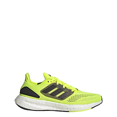 adidas Men's Pureboost 22 Running Shoe, Solar Yellow/Black/White, 122