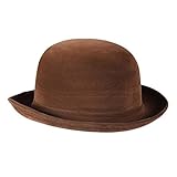 Thetru Kostüm Zubehör Melone Hut Karneval Fasching braun
