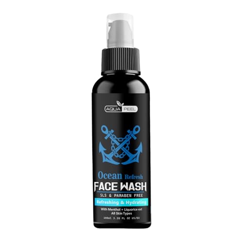 Image of Ocean Refresh Face Wash for Men 100ml | SLS & Paraben Free Deep Cleansing Facial Cleanser | Oil Control, Refreshing & Hydrating Gel Formula for All Skin Types (Pack Of 1)