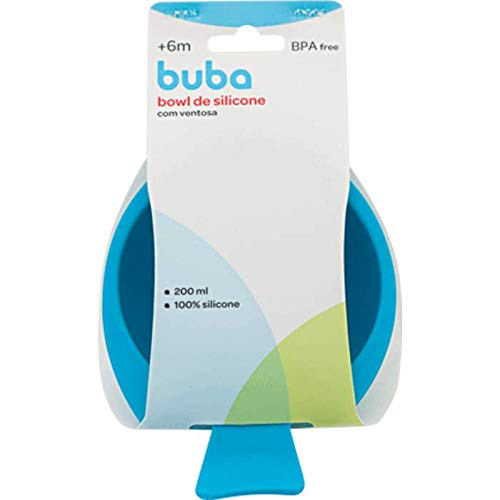 Bowl De Silicone Com Ventosa - Azul, Buba, Azul