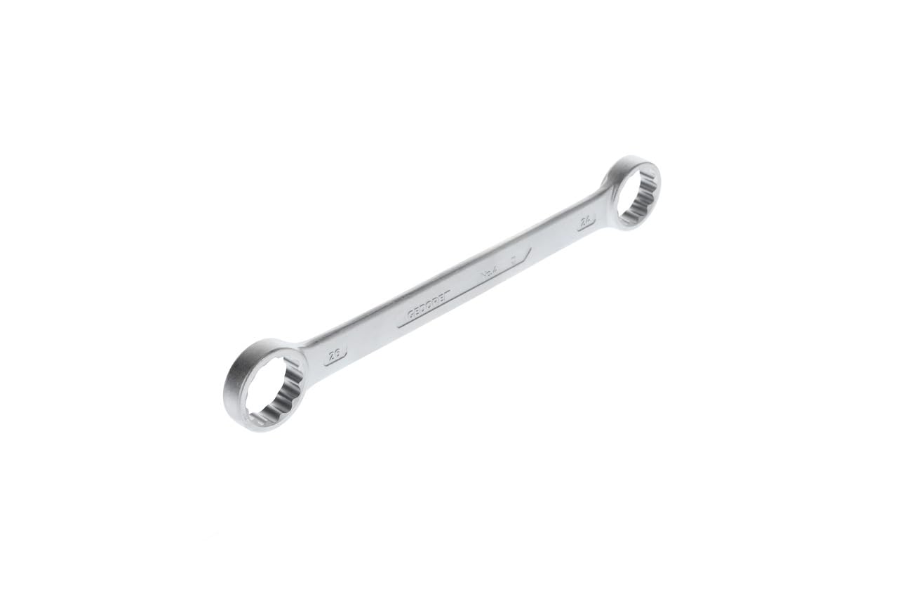 GEDORE Double-ended ring spanner, AF 24+26 mm, Straight, Flat, Slender, Bi-hex, UD profile, Spanner, 4 24X26
