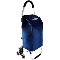 Bastilipo - Andrea Azul Navy - Carro de la Compra Sube escaleras y Plegable con 46 litros de Capacidad - Chasis de Aluminio