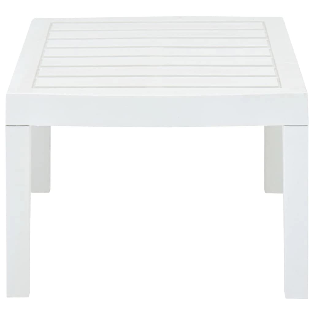 vidaXL Tavolo da Giardino Bianco 78x55x38 cm in Plastica Tavolo per Esterni