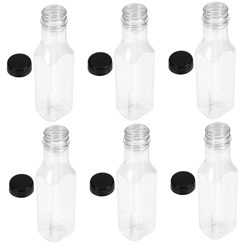 Hohopeti Smooth Surface Reusable Plastic Drink Containers Leakproof Bottles Caps for Juice Bottles for Daily Storage Needs