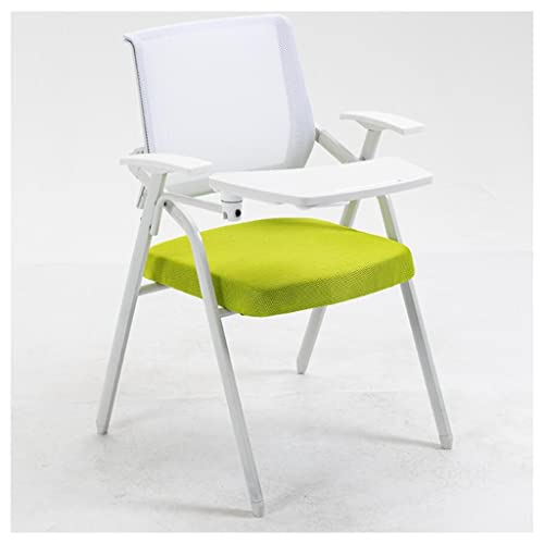 Chaise de bureau ergonomique avec tablette écritoire et dossier en maille de réunion