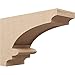 Ekena Millwork 9"W x 27"D x 18"H Series 3 Classic Diane Rough Cedar Woodgrain TimberThane Corbel, Primed Tan