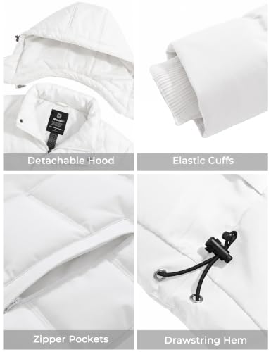 Image of wantdo Men's Puffer Jacket Hooded Winter Coat Warm Thicken Winter Jacket