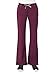 Maevn Women's Multi-Pocket Flare Pants(Wine, X-Large)