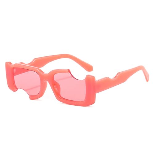 Lunettes de soleil uniques rouges monture carrée vintage taille unique
