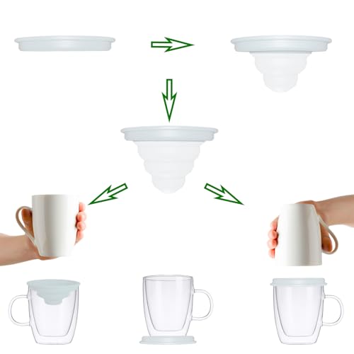 Aifeedi Coffee Mug Organizers and Storage (6Pack), Adjustable Mug Organizer for Kitchen Cabinet Shelf, Cup Stacker Holder for Tea Cup, Coffee Mug, Glassware, Save Space for Cupboard (Whit) by Aifeedi - Used condition - Image 4