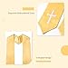 D DODOU Unisex Adult Clergy Stole with Embroidered Cross Wedding Stole Church Choir Stole (Gold, 60 inch)