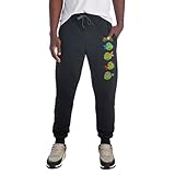 Popfunk Teenage Mutant Ninja Turtles Logo and Brothers Unisex Jogger Sweatpants with Pockets for Men and Women (Black, Medium)