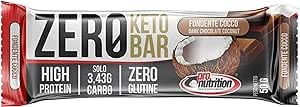 ProNutrition ZERO KETO BAR - Barrette Proteiche Ricoperte Senza Glutine - Ad Alto Contenuto di Proteine Gusto Cioccolato e Cocco - Box da 25 Barrette - 50 gr