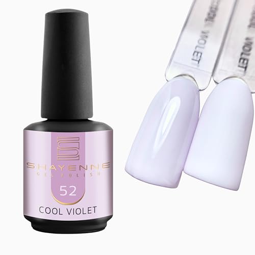 52 Cool Violet Lila – Shayenne UV Gel Esmalte de uñas 15 ml – Larga duración, alto brillo, para lámpara UV/LED, manicura y pedicura – Calidad profesional – Fabricado en Alemania