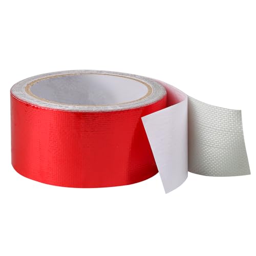 Hosifiy PVC Tarpaulin Tape, 8m x 5cm PVC Tarpaulin Repair Tape for PVC Coated Parasol Truck Tarpaulin, Nylon, Tent, Awning Fabric Red