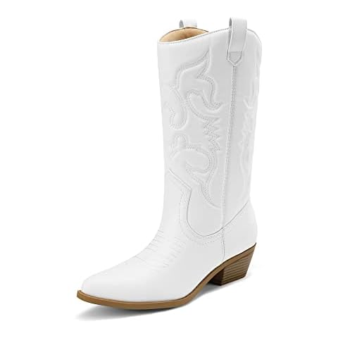 DREAM PAIRS Women's Stylish Winter Cowboy Boots Cover