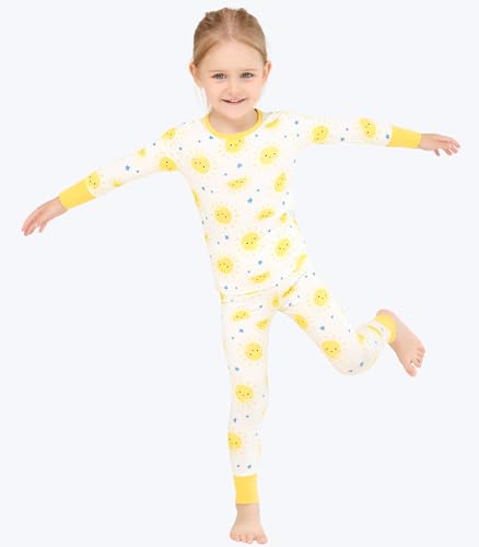 Image of Toddler Boys Girls Clothes Viscose from Bamboo Long Sleeve Top and Pants Clothing Set Soft 2Pcs Kid Outfit