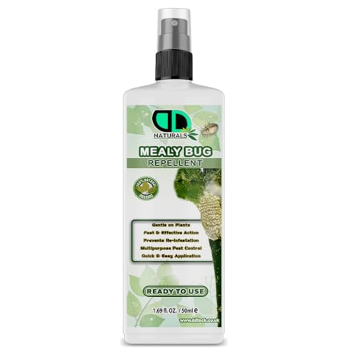 DD Teck Natural Mealybug Repellent Safe Humane Fast-Acting Pest Control for Houseplants & Gardens Eco-Friendly Multipurpose Protection Against Aphids Spider Mites & Whiteflies (50ml Spray)