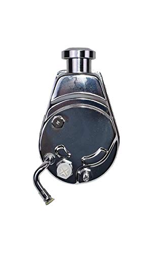 A-Team Performance Power Steering Pump Saginaw P Series Billet Aluminum Cap Compatible with GM Vehicles GMC Chevrolet Chevy Buick Oldsmobile Pontiac Chrome