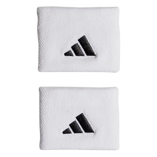 Image of Adidas EVJ47 Men's Tennis Wristband, White /White /Black (HT3910), OSFX