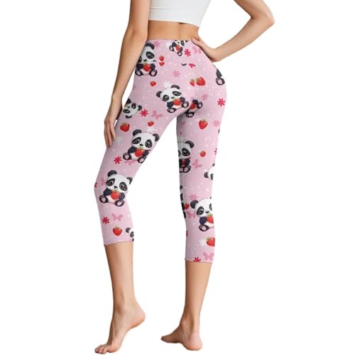 JEOCODY Women Leggings Casual High Waist Tummy Control Pants Soft Capris Leggings Size XS-3XL2
