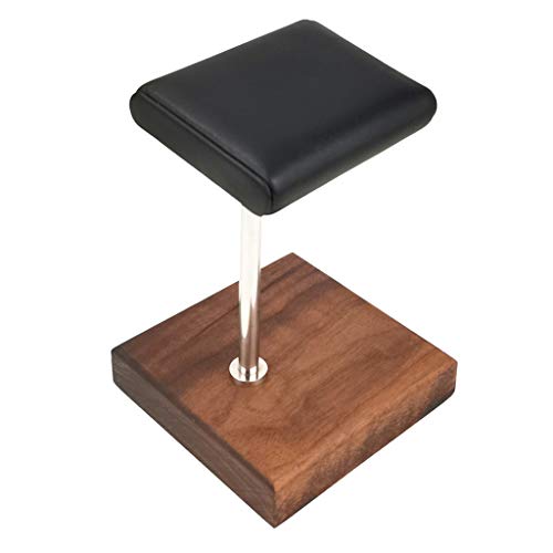 freneci Uhrenständer Uhrenaufsteller Uhrenhalter Uhrendisplay für Armbanduhren - Walnussbasis + Silberständer Cover