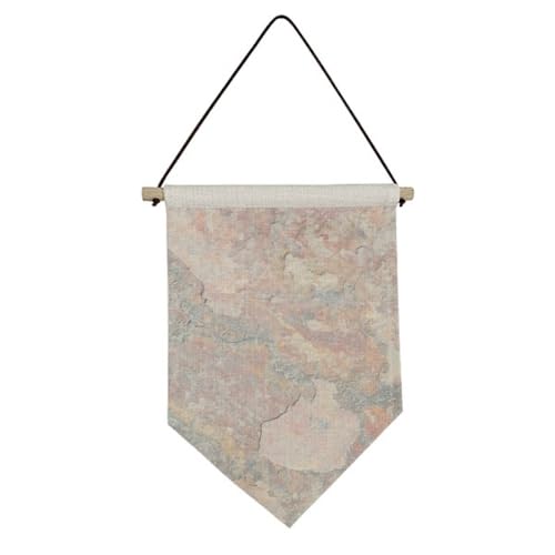Bandera de lona oxidada con textura de hierro de colgar