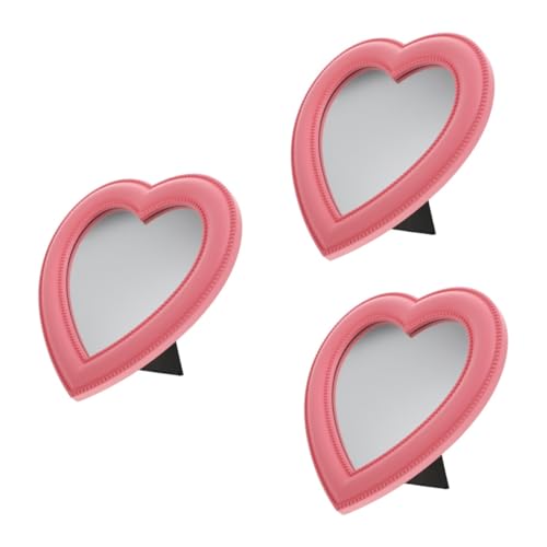 Miroir rose en forme de cœur minkissy idée cadeau pour décoration de coiffeuse - 2