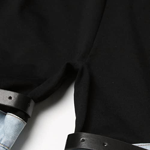 Bell Bottom Jeans for Women High Waisted Wide Leg Denim Black Retro Cotton Fitted Flare Pants with Pocket2