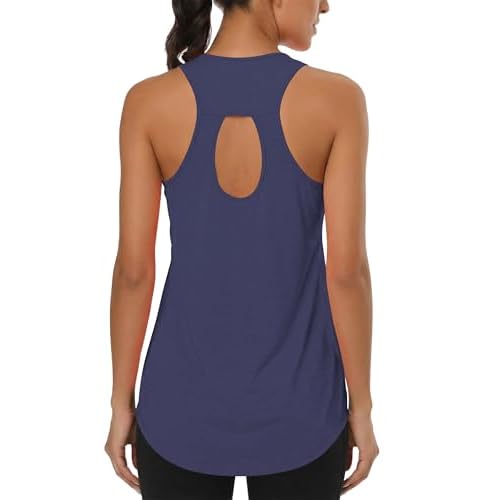 Cakulo Womens Sleeveless Workout Tops Racerback Athletic Summer Tank Tops Gym Yoga Running Shirts Clothes