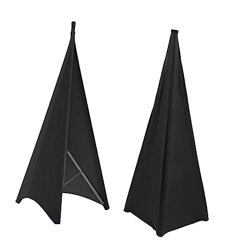 Alasum 2個ポリエステル製スピーカーホルダーカバー 携帯用スタンドカバー 両面使用可能 洗濯機対応 耐シワ 耐汚染 ステージライブ イベント用