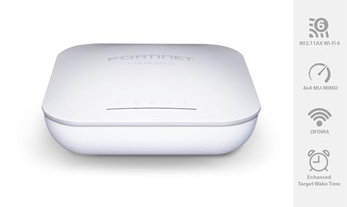 Image of Fortinet FortiAP U231F | 2x2 Wi-Fi 6 Indoor Wireless UTP Access Point - Tri-Band, Internall Antenna, 2X GE RJ45 Ports (FAP-U231F-A)