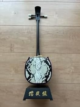 蛇皮模様 三味線本体 三味線 オルゴール 蛇皮線 蛇皮模様 三味線本体 三味線 オルゴール 蛇皮線