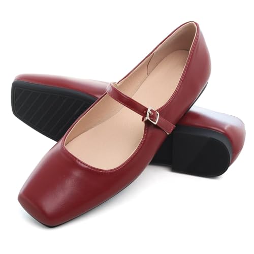 SAILING LU Women's Retro Plaid Dress Shoes Comfort Pointed Toe Adjustable Buckle Ballet Flats Portable Holiday Shoes4