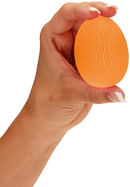 NOVA Hand Exerciser Oval Egg, Hand Grip Squeeze Oval Ball for Strength, Stress and Recovery, Comes in 3 Resistance Levels - Pink Soft, Orange Medium and Blue Firm