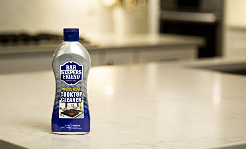 BAR KEEPERS FRIEND Multipurpose Cooktop Cleaner (13 oz) - Liquid Stovetop Cleanser - Safe for Use on Glass Ceramic Cooking Surfaces, Copper, Brass, Chrome, and Stainless Steel and Porcelain Sinks']