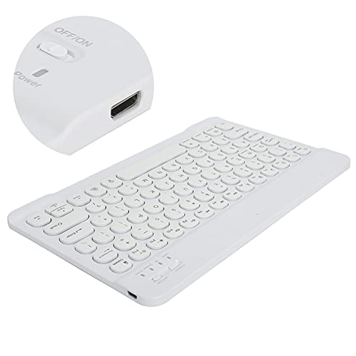 Teclado Sem Fio, Ultra Fino RGB LED Retroiluminado 60% Teclados Bluetooth, Portátil 10 Polegadas Amp