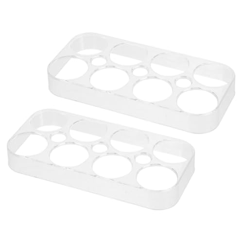 GARIOUANS 2pezzi Porta Uova Per Sportello Frigo Vassoio Per Uova Scomparti Contenitore Trasparente Per Frigorifero Portauova Coperchio Per Conservazione in Cucina