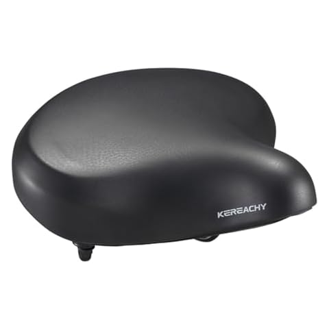 Comfortable Wide Gel Bike Seat for Men & Women, Breathable Waterproof Replacement Saddle for Cruiser, Mountain, Fat Bikes & Ebikes Cover