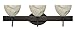Besa Lighting 3SW-467983-BR Brella 3-Light Vanity Fixture, Mocha Art Glass Shades with Bronze Finish