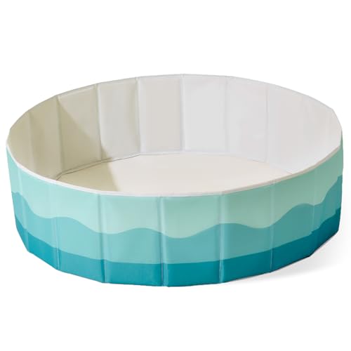 Image of 40Inch Kids Ball Pit, Foldable & Portable & Reusable Balls Pool for Toddlers,Playpen/Fence for Baby, Play Pool for Dog, Indoor & Outdoor Use, Oversized(Sea Blue)