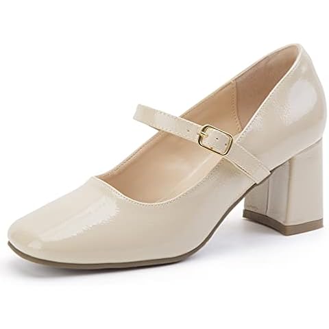Greatonu Retro Mary Jane Block Heels Cover
