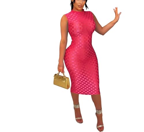 Image of Women's Casual Turtleneck Long Sleeve Elegant Long Dress Lounge Mesh Bodycon Maxi Party Dresses