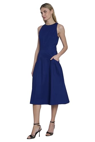 Image of Maggy London Women's Cotton Sleeveless Jewel Neck Dress for Women | Versatile Summer Dresses for Women
