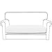 2 Sitzer Sitzkissenbezug, Sofa Sitzkissenschutz Elastischer Kissenbezüge Couchbezug High Stretch Sofasitzbezug rutschfest Möbelschutz Schonbezug Husse Überzug Bezug - Weiß