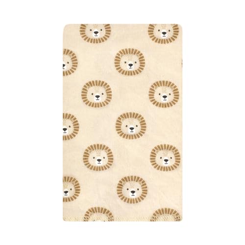 Image of Hudson Baby Unisex Baby Cotton Poly Flannel Burp Cloths, Brave Lion 10-Pack, One Size
