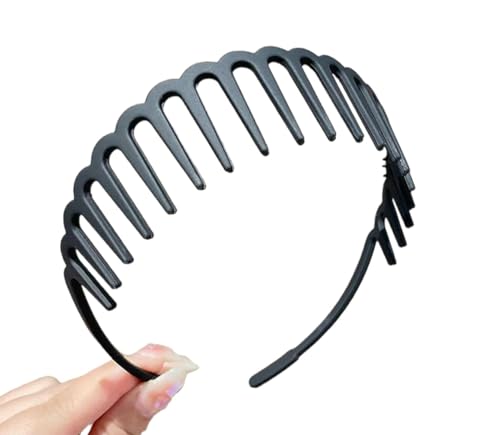 Hair Jewels Black Wide Tooth Hair Comb Headband for Women & Girls | Anti Slip Plastic Hair Band | Comfortable Hair Hoop for Curly, Thick & Wavy Hair | Everyday Hair Styling Accessory Pack of 2 - Image 6