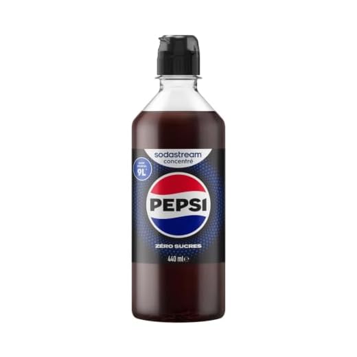 SodaStream Sirup Pepsi Zero Zucker - 1x Flasche ergibt 9 Liter Fertiggetränk, Sekundenschnell zubereitet und immer frisch, 440 ml