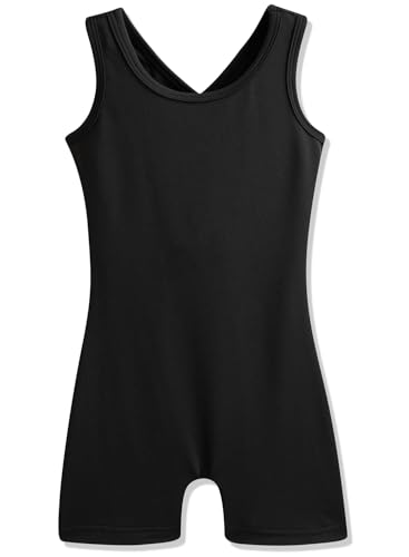Image of HOZIY Gymnastics Leotards for Girls Unicorn Aurora Rainbow Mermaid Dinosaur Cupcake Sparkle Biketard Toddlers Kids Children